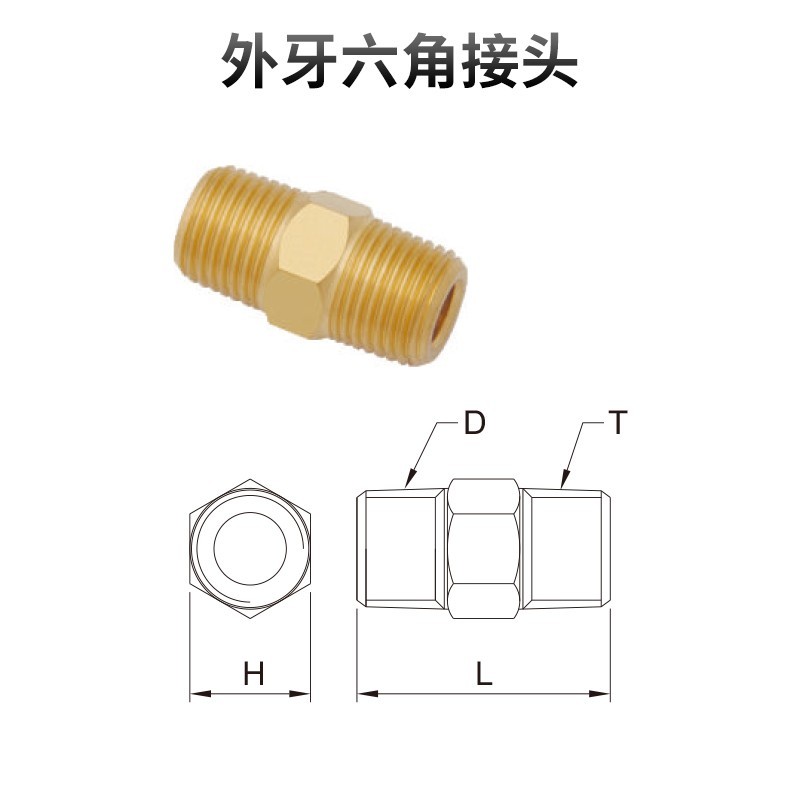 外牙六角接頭
