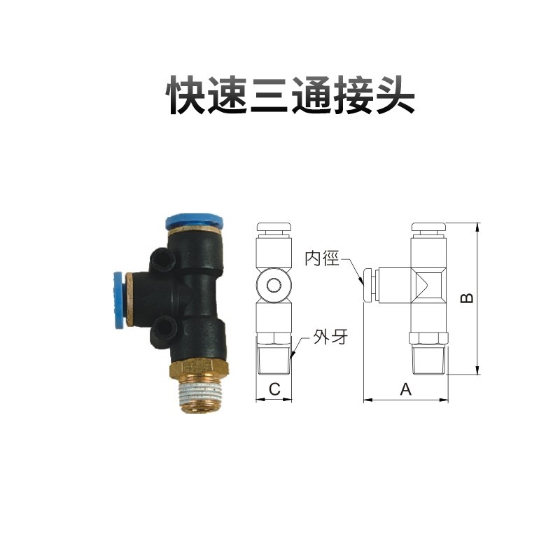 快速三通接頭